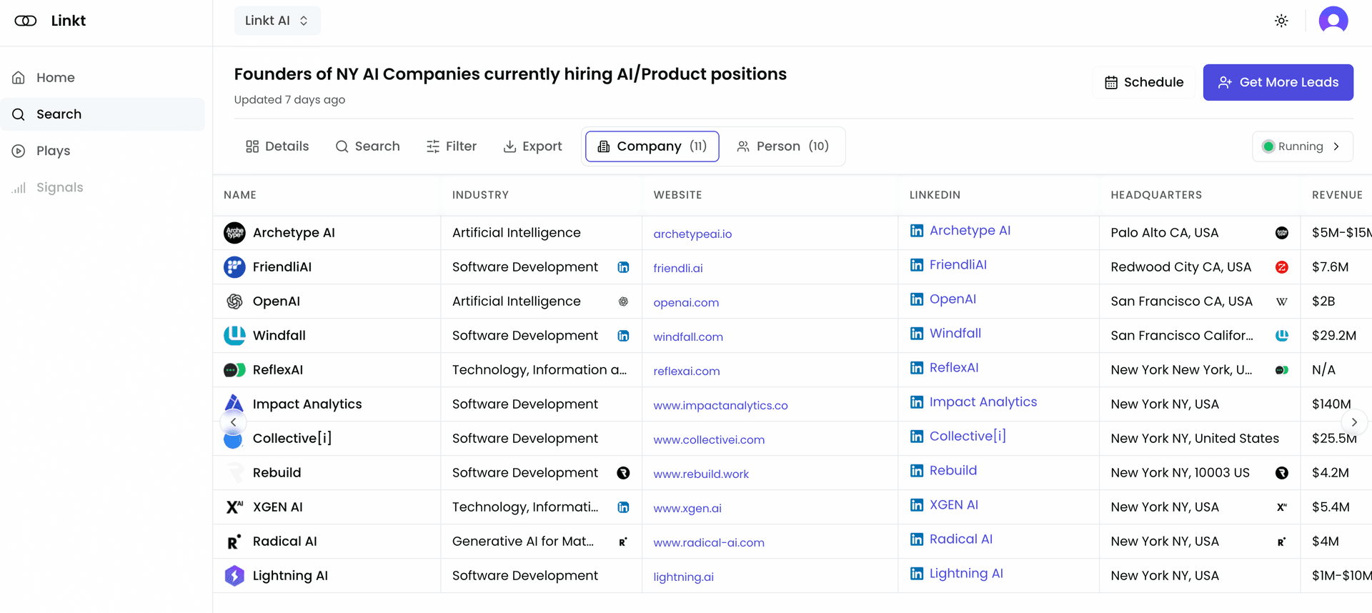 Linkt GTM product screenshot