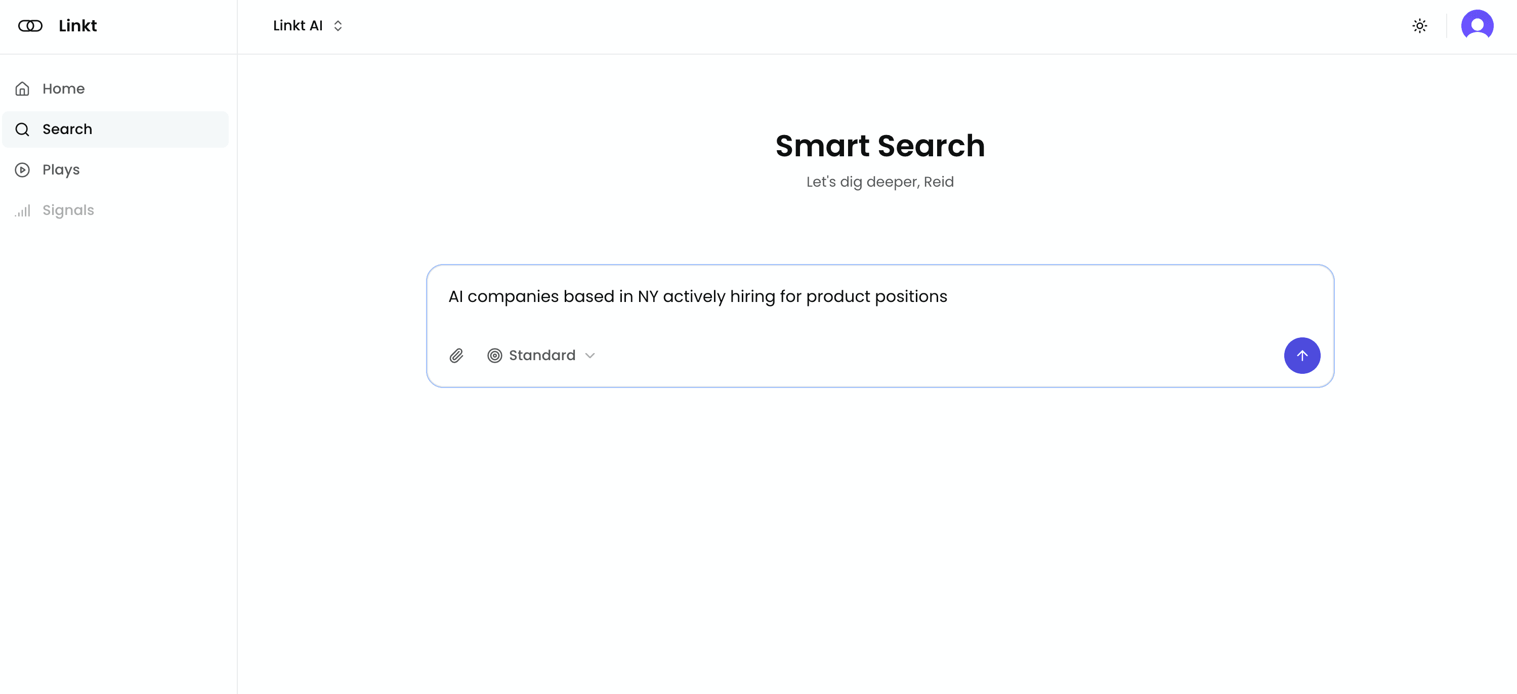 Linkt Smart Search - Natural language search interface